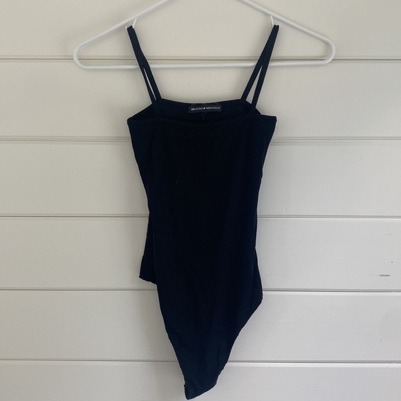 Brandy Melville | Black Square Neck Strappy Bodysuit | Great Condition - Picture 2 of 5